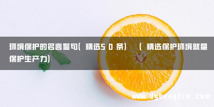 环境保护的名言警句（精选50条） （精选保护环境就是保护生产力）